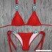 AMOFINY Women's Fashion Swimwear Sexy Bikini Set Push Up Padded Crystal Bandage Swimsuit Bathing Red B07NL6JB1T